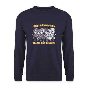 Anime Manga Revolution Chibi - Unisex Sweatshirt - navy - Front - Alina (178cm) & Michal (187cm)