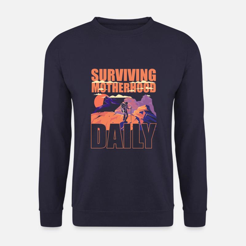 Mama Mutter Kletternde Mutterschaft - Unisex Pullover - Navy