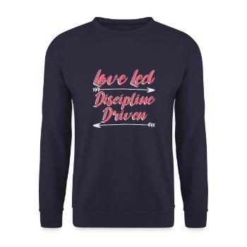 Mama Mutter Herzpfeile Bogenschießen - Unisex Pullover - Navy - Vorne - Alina (178cm) & Michal (187cm)