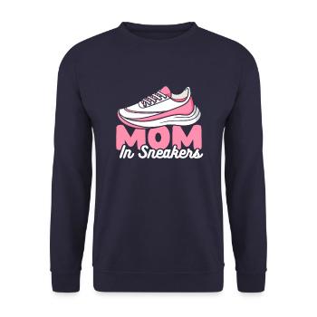 Mama Mutter Laufschuhe - Unisex Pullover - Navy - Vorne - Alina (178cm) & Michal (187cm)