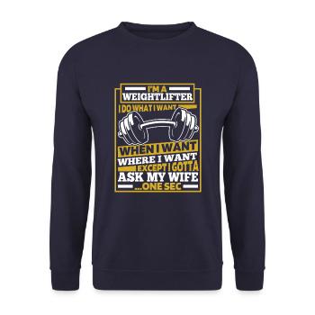 Haltérophilie Haltérophile - Sweat-shirt Unisexe - marine - Devant - Alina (178cm) & Michal (187cm)