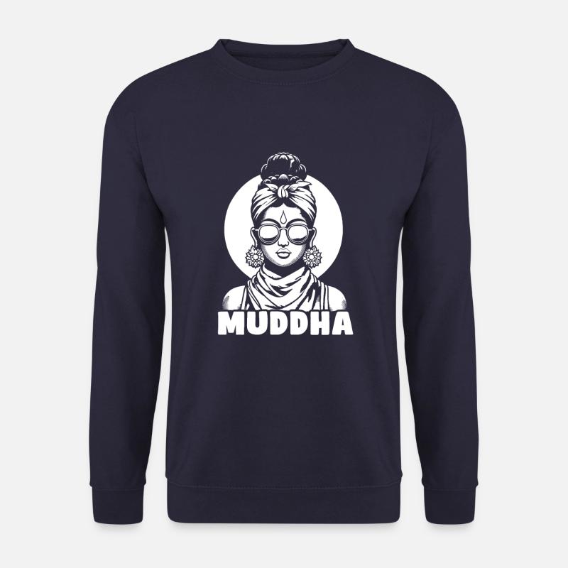 Maman Mère Muddha Bouddha - Sweat-shirt Unisexe - marine