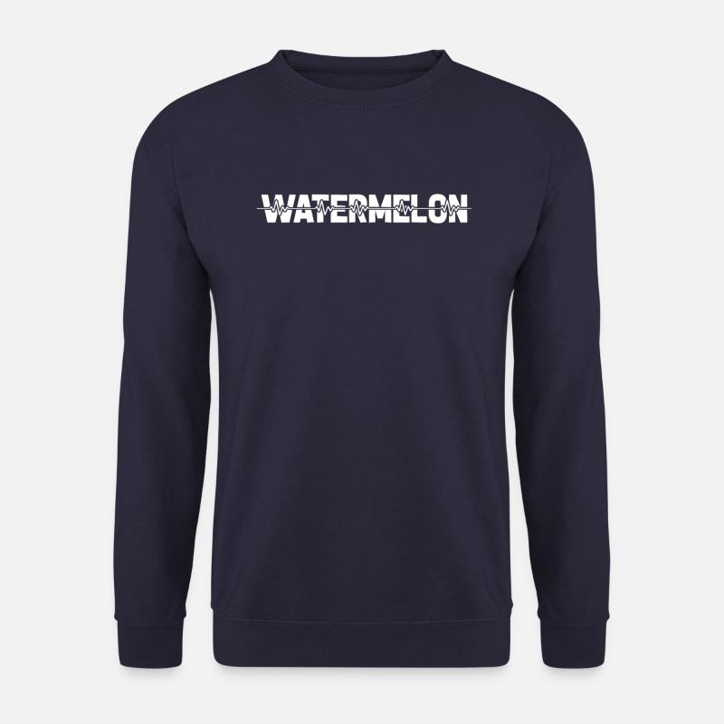 Watermelon ECG Heartbeat - Unisex Sweatshirt - navy