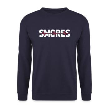 Smores S'mores Ekg Heartbeat - Unisex Pullover - Navy - Vorne - Alina (178cm) & Michal (187cm)