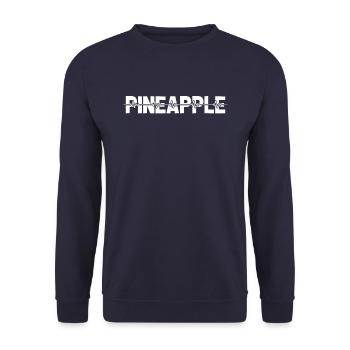 Pineapple ECG Heartbeat - Unisex Sweatshirt - navy - Front - Alina (178cm) & Michal (187cm)