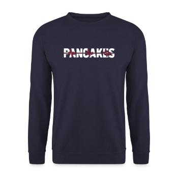 Pancakes Ekg Heartbeat - Unisex Sweatshirt - navy - Front - Alina (178cm) & Michal (187cm)