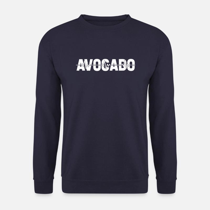 Avocado Ekg Heartbeat - Unisex Pullover - Navy