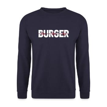 Burger Hamburger Ekg Heartbeat - Sweat-shirt Unisexe - marine - Devant - Alina (178cm) & Michal (187cm)