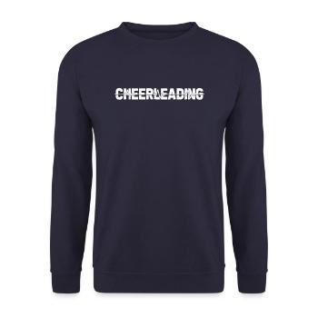 Cheerleader Cheerleading ECG Heartbeat - Unisex Sweatshirt - navy - Front - Alina (178cm) & Michal (187cm)