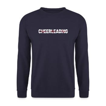 Cheerleader Cheerleading ECG Heartbeat - Unisex Sweatshirt - navy - Front - Alina (178cm) & Michal (187cm)