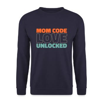 Mom Mom - Unisex Sweatshirt - navy - Front - Alina (178cm) & Michal (187cm)