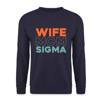 Sorority Soroitas Sigma Mama - Unisex Sweatshirt - navy - Front - Alina (178cm) & Michal (187cm)