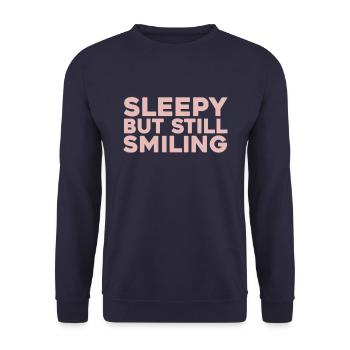 Maman Maman Maman Lune heureuse Maman - Sweat-shirt Unisexe - marine - Devant - Alina (178cm) & Michal (187cm)
