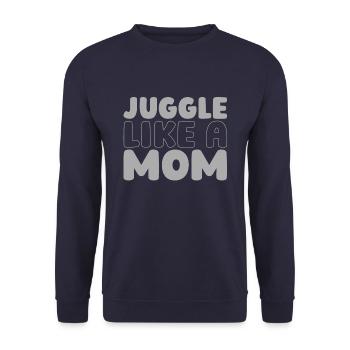Maman Maman Jonglerie - Sweat-shirt Unisexe - marine - Devant - Alina (178cm) & Michal (187cm)