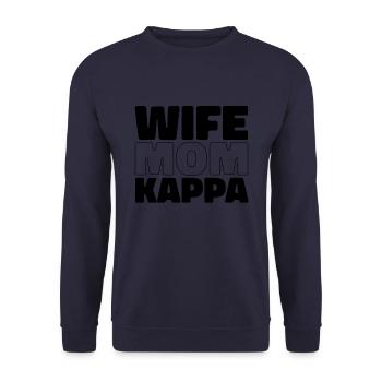 Schwesternschaft Soroitas Kappa Mama - Unisex Pullover - Navy - Vorne - Alina (178cm) & Michal (187cm)