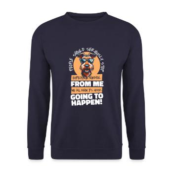 Airedale Terrier - Sweat-shirt Unisexe - marine - Devant - Alina (178cm) & Michal (187cm)