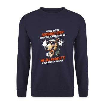 Lévrier irlandais - Sweat-shirt Unisexe - marine - Devant - Alina (178cm) & Michal (187cm)