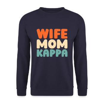 Sorority Soroitas Kappa Mama - Unisex Sweatshirt - navy - Front - Alina (178cm) & Michal (187cm)