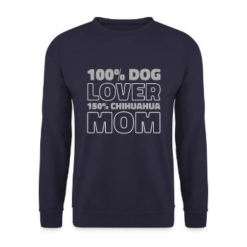 Chihuahua - Unisex Sweatshirt - navy - Front - Alina (178cm) & Michal (187cm)
