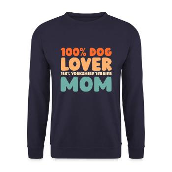 Yorkshire Terrier - Unisex Sweatshirt - navy - Front - Alina (178cm) & Michal (187cm)