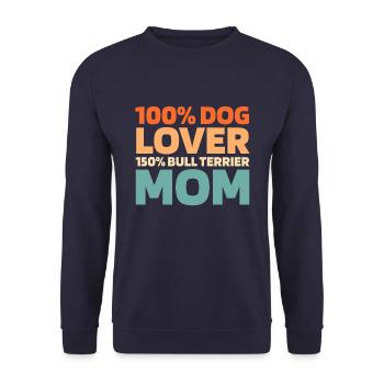 Bull Terrier - Unisex Sweatshirt - navy - Front - Alina (178cm) & Michal (187cm)