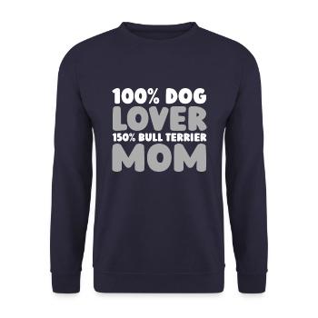 Bull Terrier - Unisex Pullover - Navy - Vorne - Alina (178cm) & Michal (187cm)