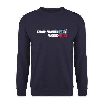 Chorale Chanteur Chorale Chant Sur Le Monde Hors Du Monde - Sweat-shirt Unisexe - marine - Devant - Alina (178cm) & Michal (187cm)