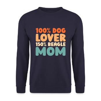 Beagle - Unisex Sweatshirt - navy - Front - Alina (178cm) & Michal (187cm)