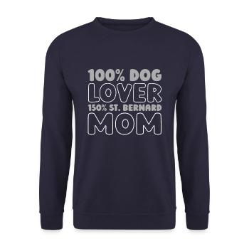 Saint Bernard - Unisex Sweatshirt - navy - Front - Alina (178cm) & Michal (187cm)