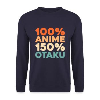 Anime Manga - Unisex Sweatshirt - navy - Front - Alina (178cm) & Michal (187cm)