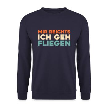 Flight Attendant Stewardess - Unisex Sweatshirt - navy - Front - Alina (178cm) & Michal (187cm)