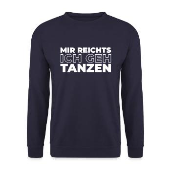 Prof de danse J’en ai assez, je vais danser - Sweat-shirt Unisexe - marine - Devant - Alina (178cm) & Michal (187cm)