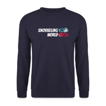 Schnorcheln Snorkeling Sur World Off - Sweat-shirt Unisexe - marine - Devant - Alina (178cm) & Michal (187cm)