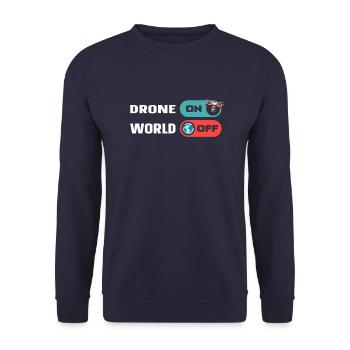 Drone Quadricoptère Drone On World Off - Sweat-shirt Unisexe - marine - Devant - Alina (178cm) & Michal (187cm)