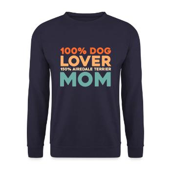 Airedale Terrier - Sweat-shirt Unisexe - marine - Devant - Alina (178cm) & Michal (187cm)