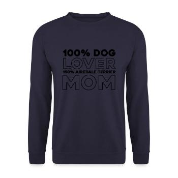 Airedale Terrier - Sweat-shirt Unisexe - marine - Devant - Alina (178cm) & Michal (187cm)
