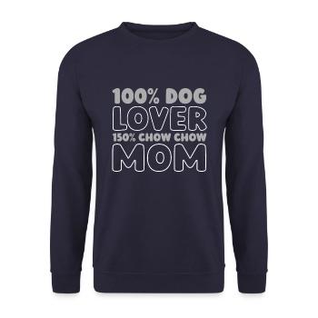 Chow Chow - Unisex Pullover - Navy - Vorne - Alina (178cm) & Michal (187cm)