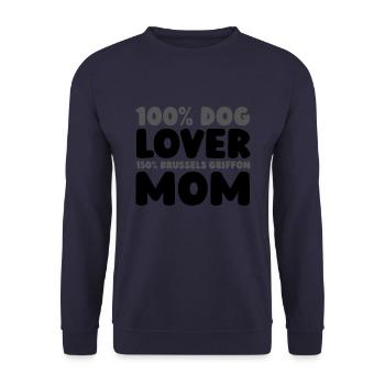 Brussels Griffon - Unisex Pullover - Navy - Vorne - Alina (178cm) & Michal (187cm)
