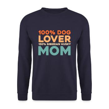 Husky sibérien - Sweat-shirt Unisexe - marine - Devant - Alina (178cm) & Michal (187cm)