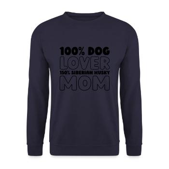 Husky sibérien - Sweat-shirt Unisexe - marine - Devant - Alina (178cm) & Michal (187cm)