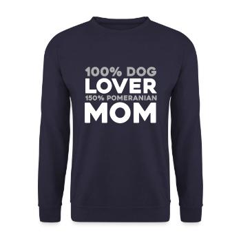 Pomeranian - Unisex Sweatshirt - navy - Front - Alina (178cm) & Michal (187cm)
