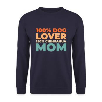 Chihuahua - Unisex Sweatshirt - navy - Front - Alina (178cm) & Michal (187cm)