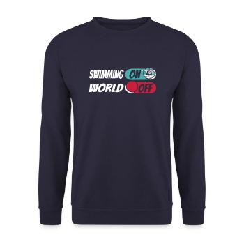 Nageurs nageurs nageant sur World Off - Sweat-shirt Unisexe - marine - Devant - Alina (178cm) & Michal (187cm)