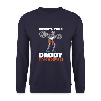 Weightlifting Weightlifting Skeleton - Unisex Sweatshirt - navy - Front - Alina (178cm) & Michal (187cm)