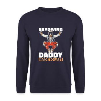 Parachutiste Parachutiste Squelette - Sweat-shirt Unisexe - marine - Devant - Alina (178cm) & Michal (187cm)