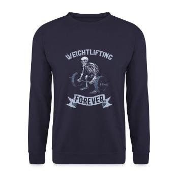 Haltérophilie Haltérophilie - Sweat-shirt Unisexe - marine - Devant - Alina (178cm) & Michal (187cm)