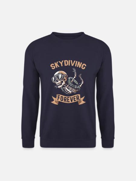 Parachutist Skydiving Skeleton - Unisex Sweatshirt - navy
