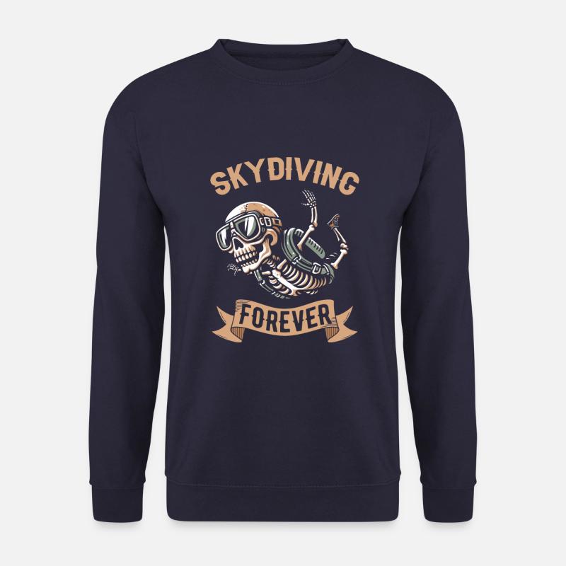 Parachutist Skydiving Skeleton - Unisex Sweatshirt - navy