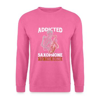 Saxophone Saxophone Squelette - Sweat-shirt Unisexe - rose - Devant