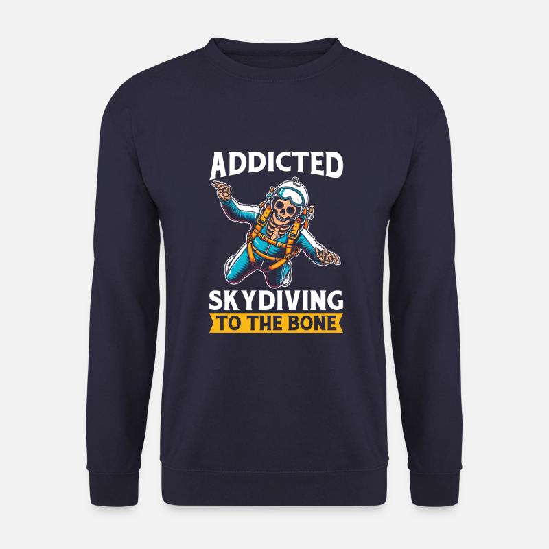 Parachutist Skydiving Skeleton - Unisex Sweatshirt - navy
